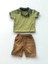 Erkek Triko Geyik Kafası Yıldız Nakışlı 2'li Takım / Yeşil 1
