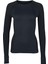 Athlete Seamless Workout Long Sleeve Top Kadın Siyah Fitness Tişört 8