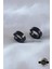 Sıkıştırmalı Deliksiz Trend Çelik Siyah Unisex Kalın Halka Küpe Fake Küpe Ear Cuff 2 Adet 1