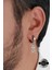 Sıkıştırmalı Trend Mıknatıslı Kuru Kafa Model Sallantılı Erkek 316L Çelik Gri Küpe Ear Cuff 1 Adet 1