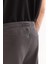Erkek Antrasit Beli Lastikli Bağcıklı Soft Touch Regular Fit Eşofman Altı A52Y3406 5