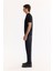Erkek Siyah Bisiklet Yaka Rayon Tüylenmeyen Çizgili Triko Regular Fit T-Shirt A52Y5005 6