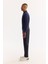 Erkek Lacivert Bi-Stretch Teknik Kumaş Slim Fit Pantolon A52Y3209 5