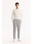 Erkek Gri Yandan Cepli Bi-Strech Hafif Gofreli Slim Fit Pantolon A52Y3203 1