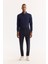 Erkek Lacivert Bi-Stretch Teknik Kumaş Slim Fit Pantolon A52Y3209 7