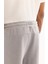 Erkek Gri Beli Lastikli Bağcıklı Soft Touch Regular Fit Eşofman Altı A52Y3406 6