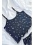 Yıldız Desenli Lacivert Şortlu Pijama Takımı 3
