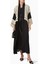 Şık Contrast Panellere Sahip Relaxed Yapılı Fringe Abaya ve Sheila Seti 2