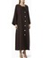 Modern V Yaka Butonlu Abaya Şık Drapeli Tasarım ve Şila ile Rahat Kullanım 1