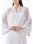 Şeffaf Tül Abaya Dandelion Motifi ile Aksesuar Sheila ile Birlikte Şık Tasarım 5