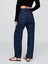Kadın Mavi High Rise Barrel Jean Pantolon 7