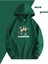 All Things Grow Baskılı Kapüşonlu Cepli Içi Yünlü Yeşil Sweatshirt 1
