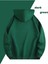 Dream And Love Baskılı Kapüşonlu Cepli Pamuklu Yeşil Sweatshirt 2