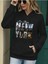 Newyork Baskılı Cepli Kapüşonlu Sweatshirt 1