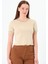 Karyoka Dikişli Tshirt Bej 3