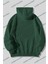 Unisex Yeşil Happiest Baskılı Oversize Kapşonlu 2