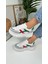 Günlük Kadın Sneaker Kalın Yüksek Taban Bağcıklı Rahat Tiger Şeritli Spor Ayakkabı 032 1