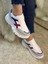 Günlük Kadın Sneaker Kalın Yüksek Taban Bağcıklı Rahat Tiger Şeritli Spor Ayakkabı 032 3