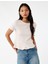 Kısa Kollu Bisiklet Yaka Volanlı Bluz 1