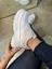 Günlük Kadın Sneaker Kalın Yüksek Taban Bağcıklı Rahat Tiger Şeritli Spor Ayakkabı 032 4