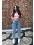 Kadın Yüksek Bel Boyfriend Likralı Kot Pantolon 2