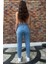 Kadın Yüksek Bel Boyfriend Likralı Kot Pantolon 5