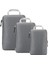 Düzenleyici Paketleme Küpleri 3 Adet Çok Işlevli Seyahat Saklama Çantası Temel Çanta Gri (Yurt Dışından) 1