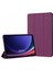 Samsung Galaxy Tab S10 Fe Kılıf Slim Translucent Back Smart Cover Mor 1