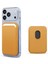 Apple iPhone 17 Pro Leather Wallet Magsafe Sarı 1
