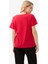 Kadın V Yaka T-Shirt 60584 - Kırmızı 2