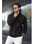 Siyah Desenli Kapüşonlu Erkek Sweatshirt E7167 1