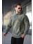 Haki Desenli Kapüşonlu Erkek Sweatshirt E7167 2