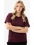 Kadın T-Shirt 60580 - Bordo 2