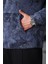 Lacivert Desenli Kapüşonlu Erkek Sweatshirt E7167 3