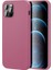 Apple iPhone 12 Pro Max 6.7'' İnce Mat Silikon Kılıf Pembe 1