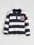 Lcw Kids Lacivert Polo Yaka Çizgili Erkek Çocuk Sweatshirt 1