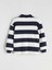 Lcw Kids Lacivert Polo Yaka Çizgili Erkek Çocuk Sweatshirt 3