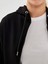 Xsıde Actıve Siyah Kapüşonlu Oversize Kadın Kalın Fermuarlı Sweatshirt 3