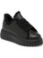 Siyah Hakiki Deri Kadın Sneaker - K24S1AY67596-A41 1