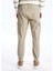 Xsıde Bej Slim Fit Gabardin Erkek Kargo Pantolon 4