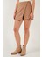 Asimetrik Kışlık Scuba Süet Düğme Detaylı Slim Fit Şort Etek Bayan Şort Etek 5865968 5