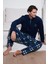 Regular Fit Bisiklet Yaka Kışlık Yumuşak Dokulu Polar Pijama Takımı Erkek Pijama Takımı 6096100 1