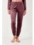 Standart Fit Bisiklet Yaka Pijama Takımı Bayan Pijama Takımı 6094201 6