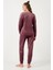 Standart Fit Bisiklet Yaka Pijama Takımı Bayan Pijama Takımı 6094201 7
