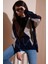 Oversize Fit Bisiklet Yaka Baklava Desenli Kazak Bayan Kazak 4615578 4