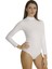 Kadın Balıkçı Yaka % 47 Modal % 47 Cotton % 6 Elastane Uzun Kollu Kancalı Body 1