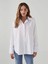 Lcw Vision Ekru Oversize Kadın Gömlek 4
