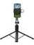 WI-SE015 Canlı Yayın Dolgu Işıklı Teleskopik Tripod ve Selfie Çubuğu Siyah 5