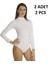Kadın Balıkçı Yaka % 47 Modal % 47 Cotton % 6 Elastane Uzun Kollu Kancalı 2 Adet Body 1