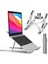 Alüminyum Ayarlı Laptop Macbook Notebook iPad Tablet Yükseltici Tutucu Standı ve Macbook Pro Air USB Çoklayıcı 8in1 Hub Type-C 4K Hdmı Sd Tf Kart Okuyucu USB 3.0 Okuyucu Adaptör 6